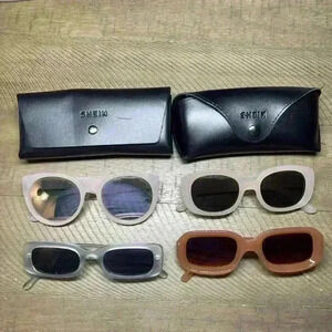 4 Pair Women’s Sunglasses And 2 SHEIN Cases
